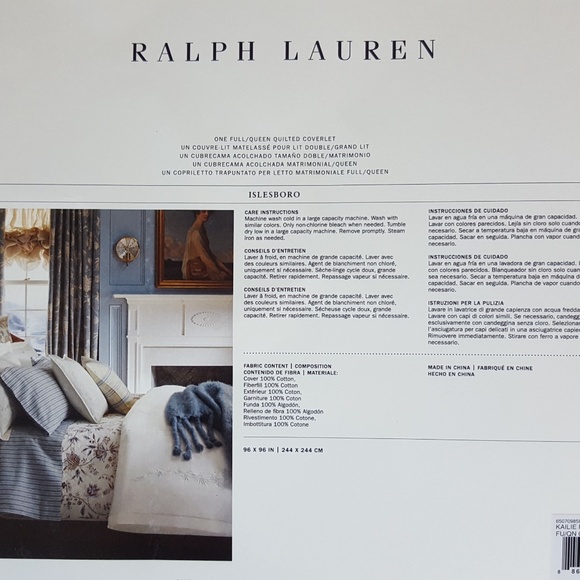 Ralph Lauren Isleboro Kailie FULL/QUEEN Quilt NEW - Picture 8 of 8